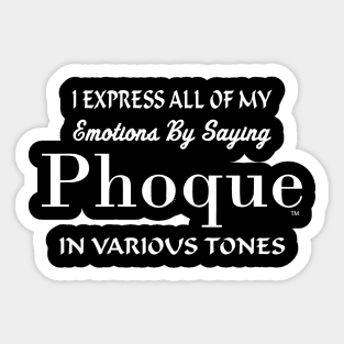 Expressing Phoque in Various Tones Sticker